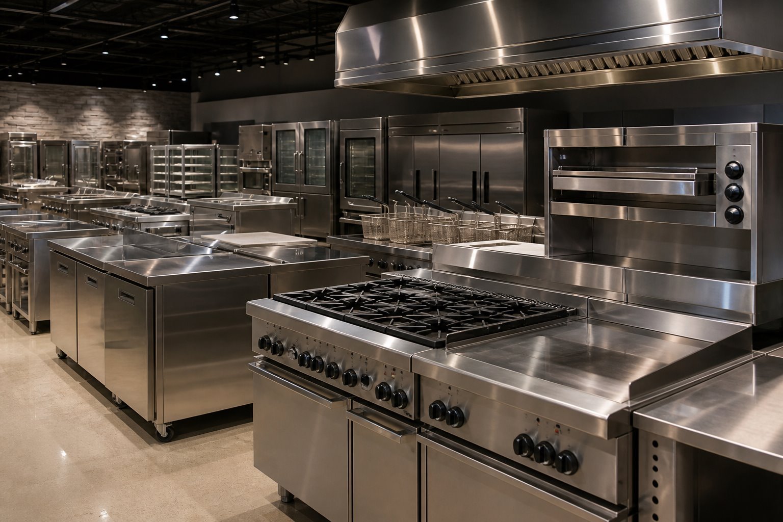 Commercial kitchen equipment distributor showroom